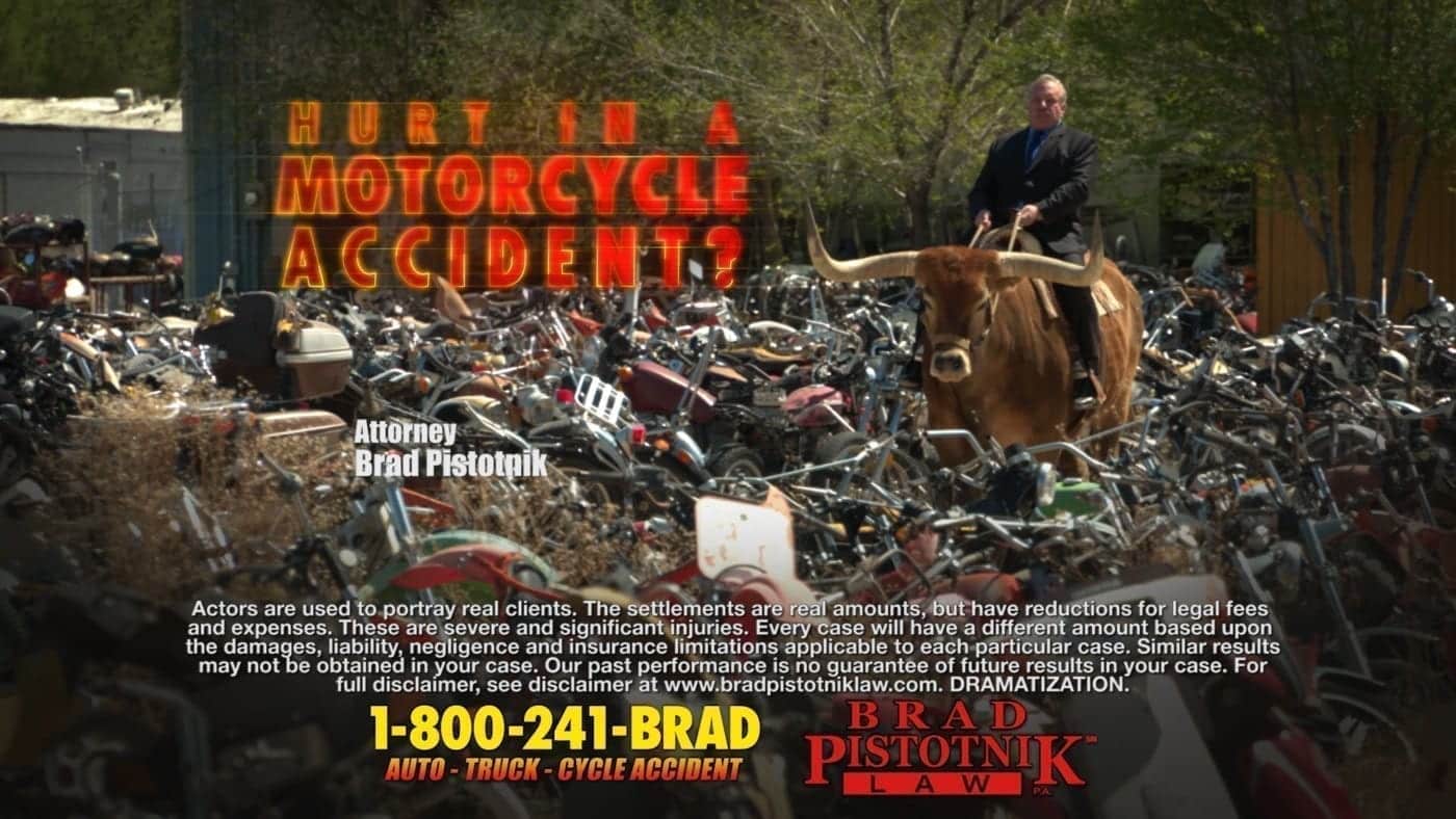 Motorcycle Accident Commercial Brad Pistotnik