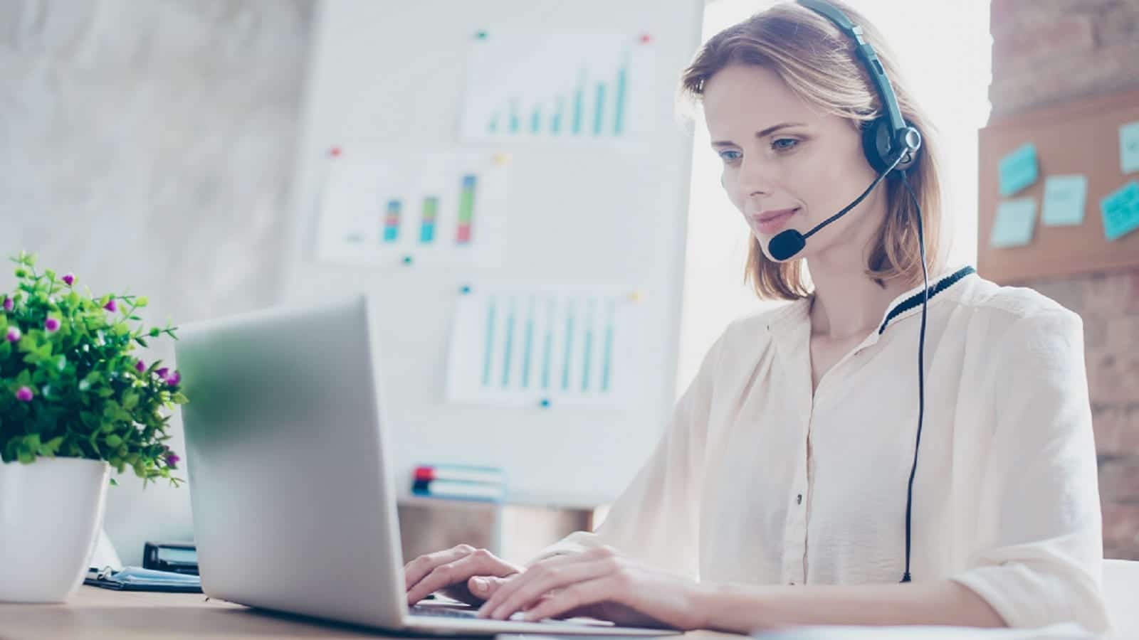 Call Center Employee Stock Photo