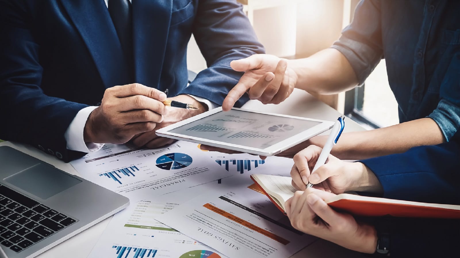 Lawyer Meeting Privately With Marketing Professionals Stock Photo